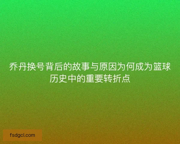 乔丹换号背后的故事与原因为何成为篮球历史中的重要转折点 乔丹换号背后的故事与原因为何成为篮球历史中的重要转折点