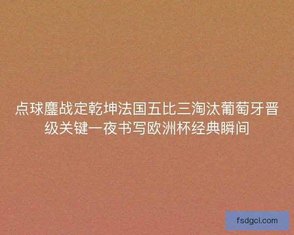 点球鏖战定乾坤法国五比三淘汰葡萄牙晋级关键一夜书写欧洲杯经典瞬间 点球鏖战定乾坤法国五比三淘汰葡萄牙晋级关键一夜书写欧洲杯经典瞬间